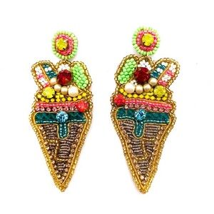Colorful Beaded Drop Earrings